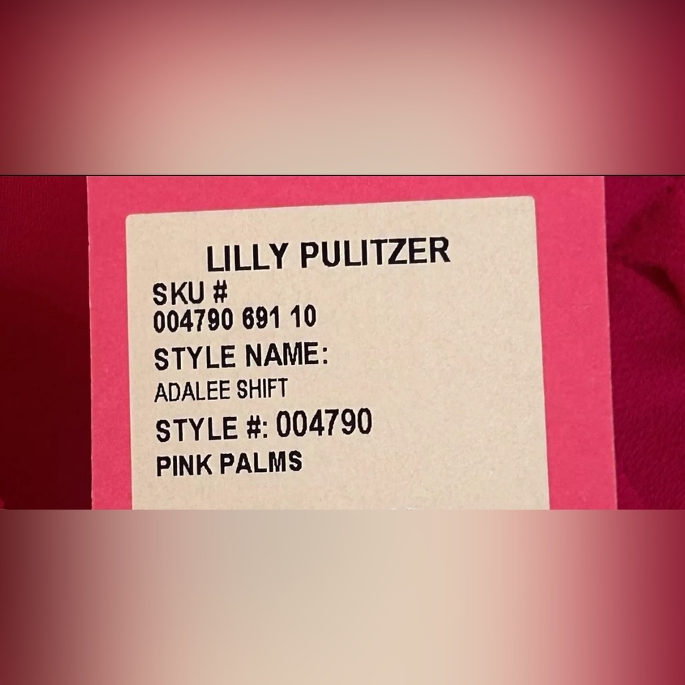 Lilly Pulitzer Pink Adalee Shift Pink Pearl Accent Midi Dress; EUC S-12 - Picture 10 of 10